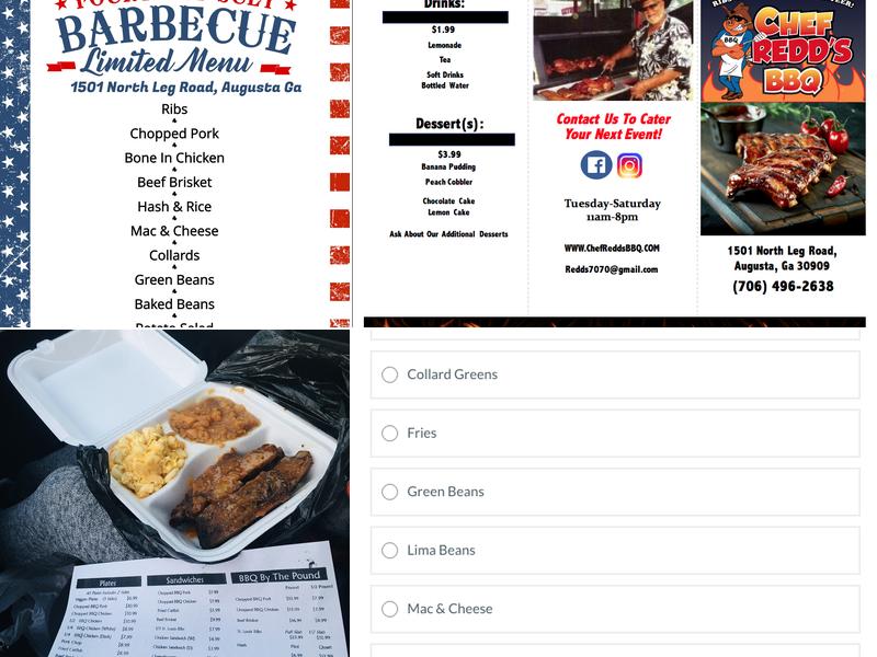 Chef Redd's BBQ Menu