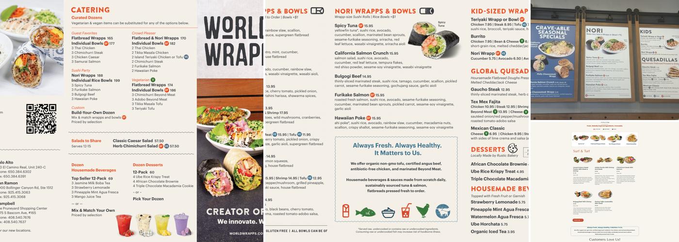 World Wrapps Menu