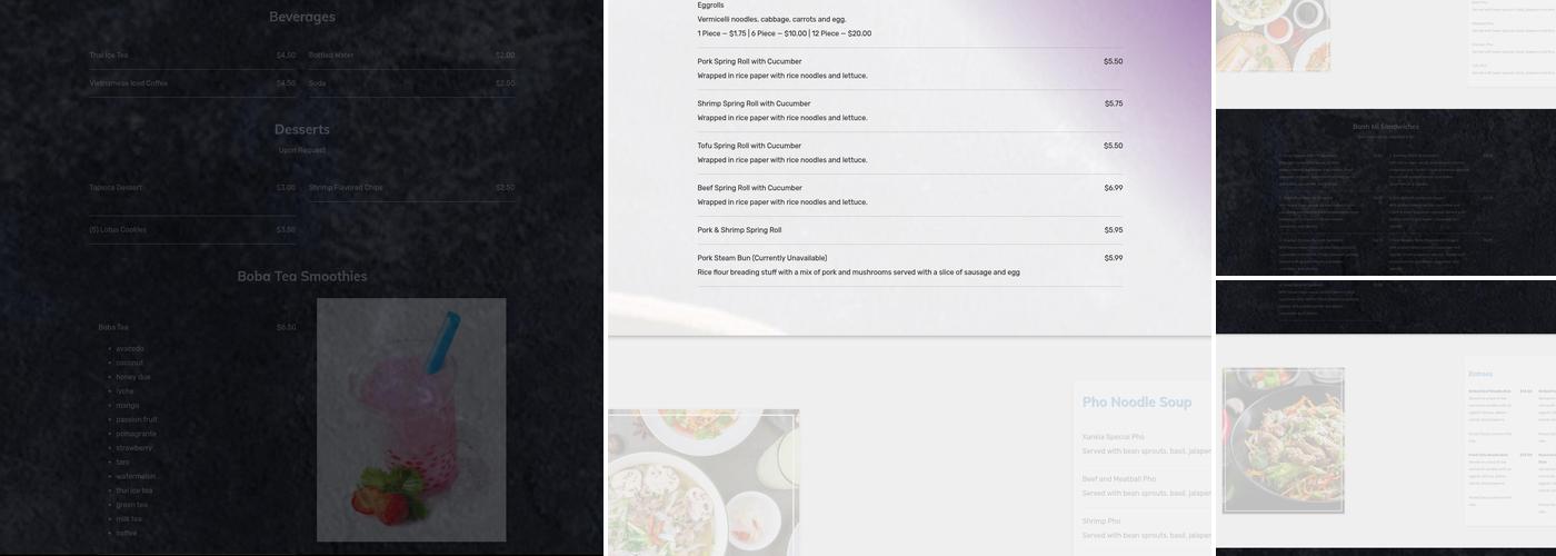 Xankia Menu