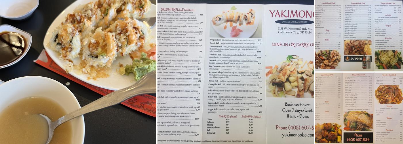 Yakimono Menu