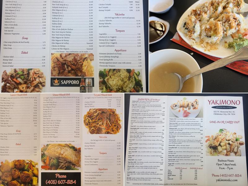 Yakimono Menu