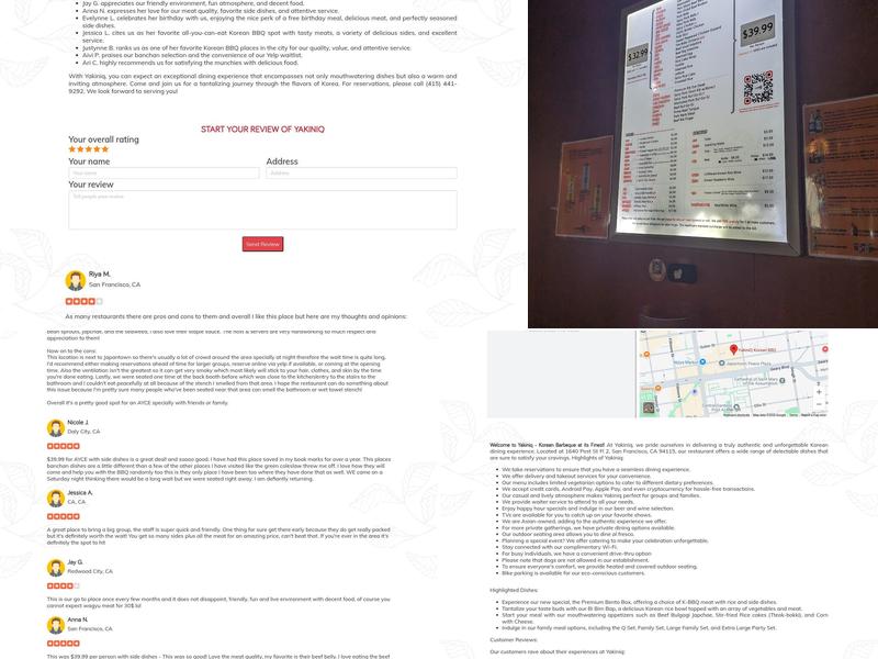 YakiniQ Korean BBQ Menu