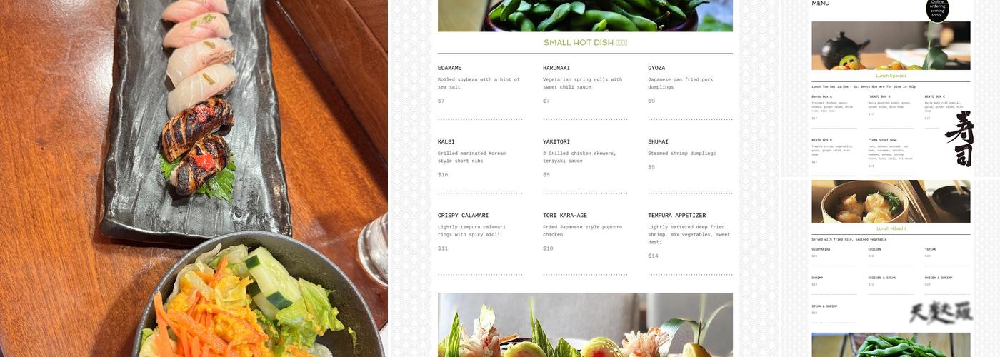 Yama Asian Fusion Menu