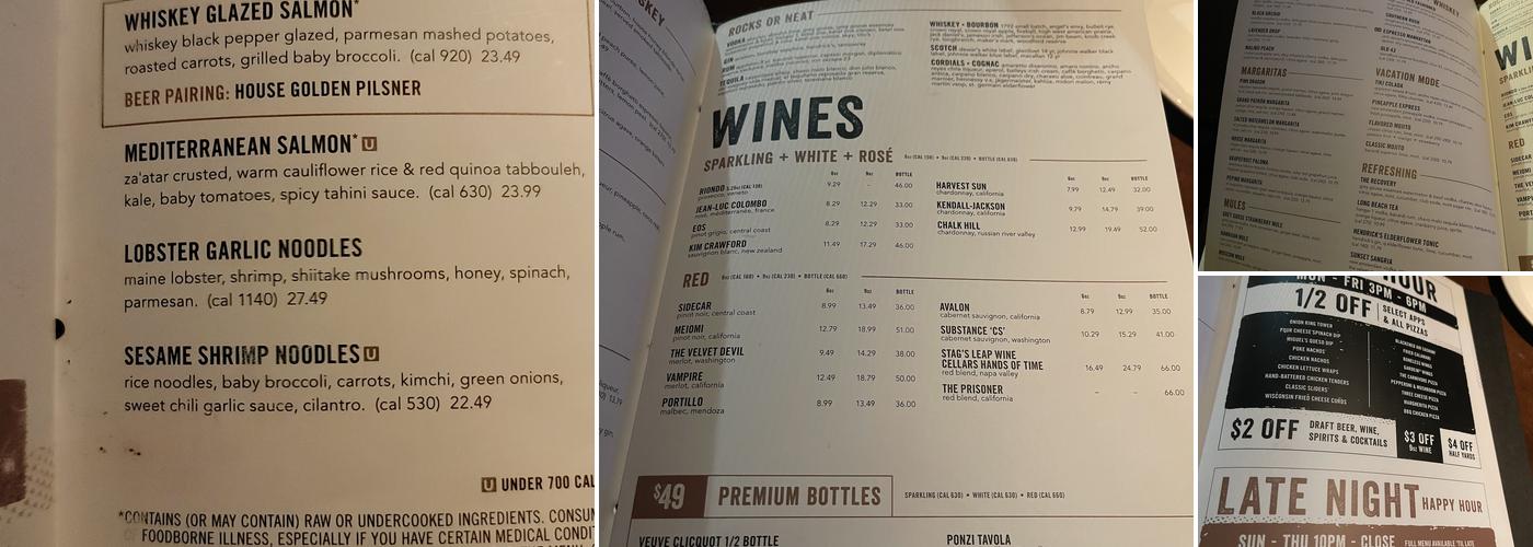 Yard House Menu