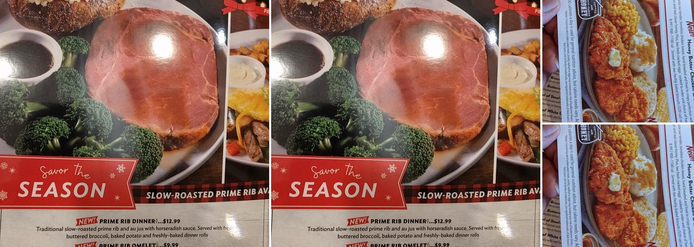 Bob Evans Menu