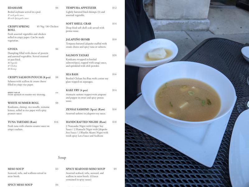 Yellowtail Sushi Bar & Asian Kitchen Menu