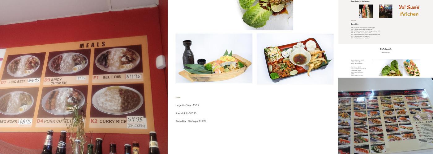 Yo!Sushi Kitchen Menu