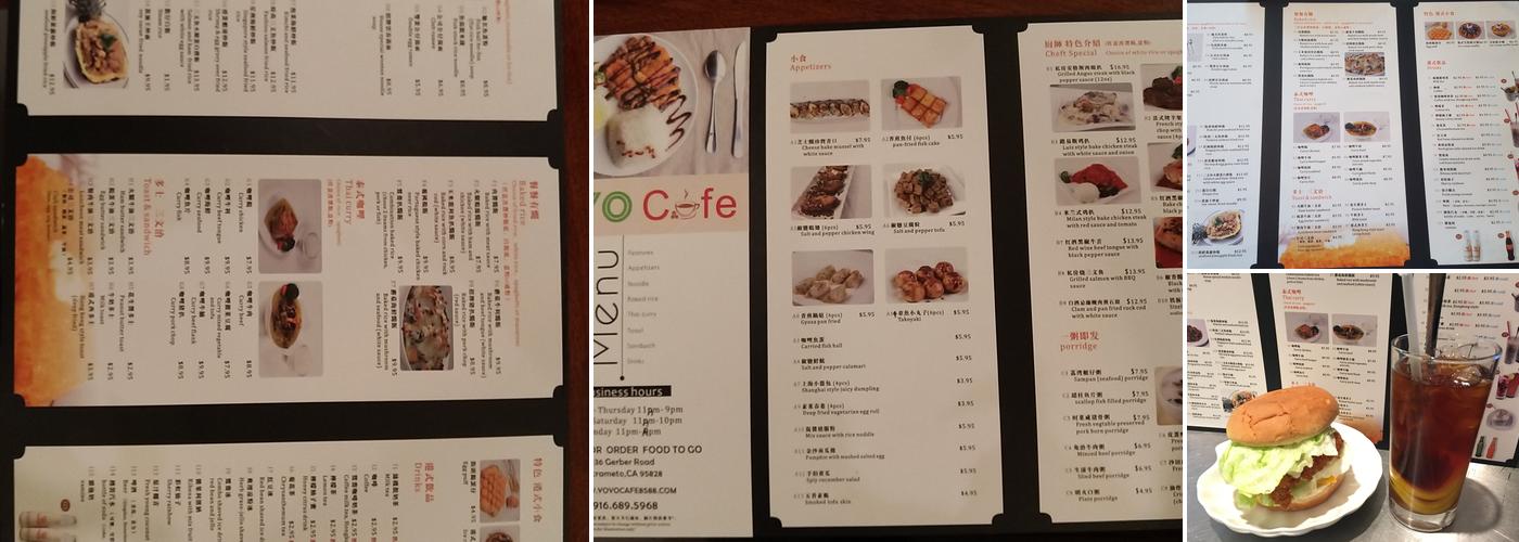 YoYo Cafe Menu