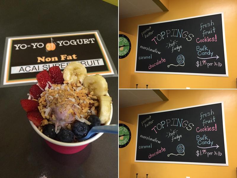 Yo-Yo Yogurt Menu