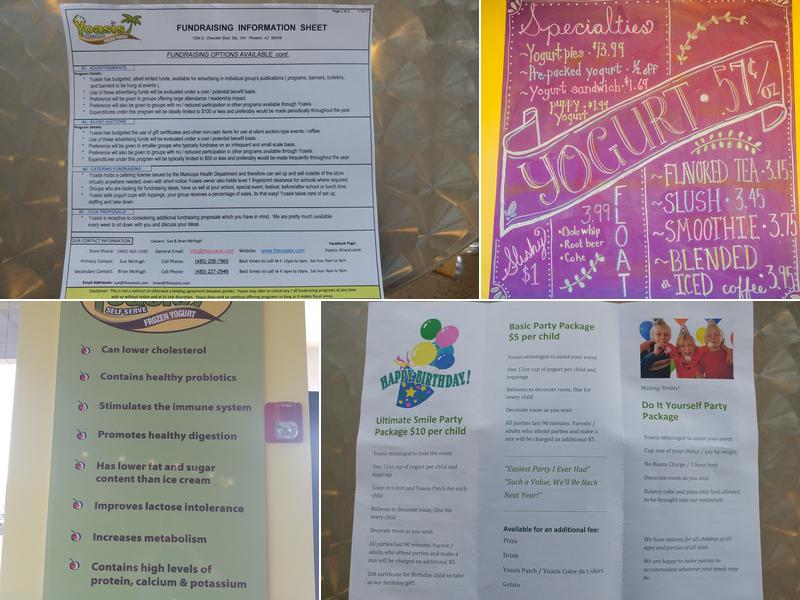 Yoasis Menu