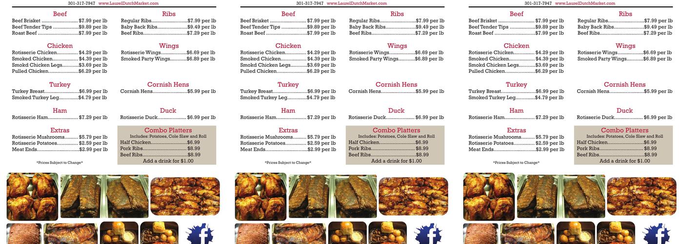 Yoder's BBQ Menu