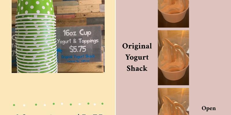 Original Yogurt Shack Menu