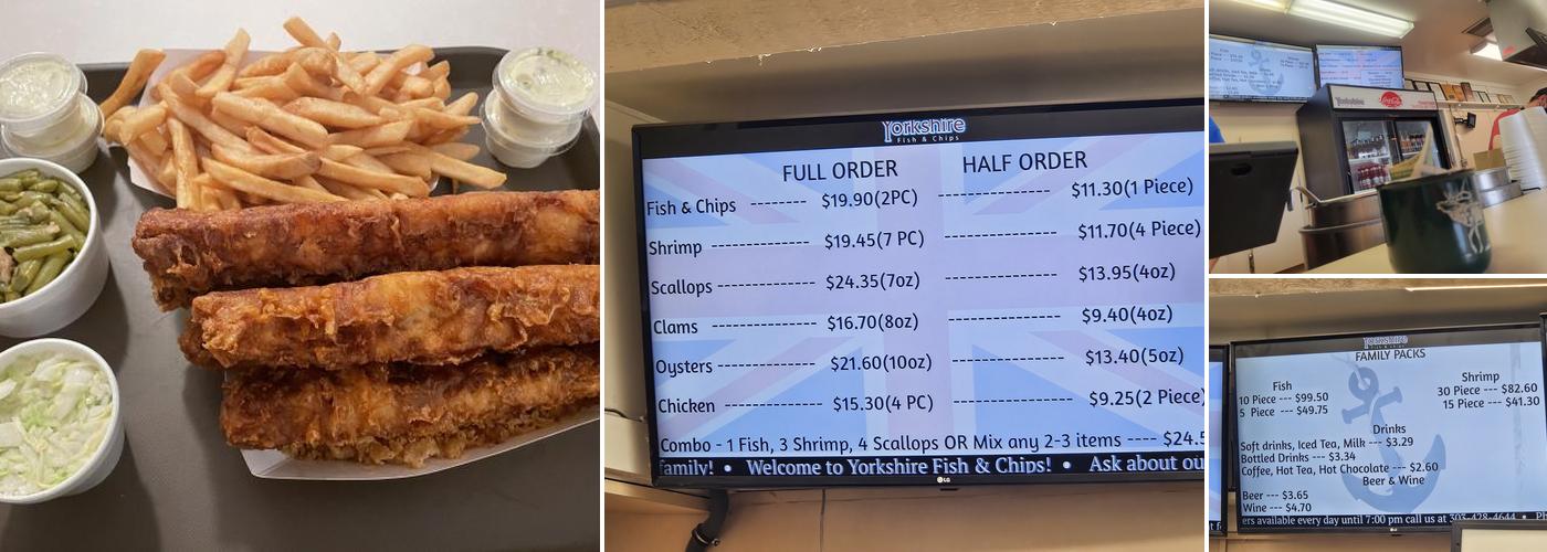 Yorkshire Fish & Chips Menu