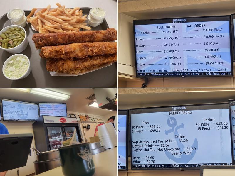 Yorkshire Fish & Chips Menu