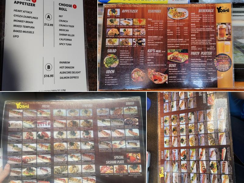 Yoshi Sushi Menu