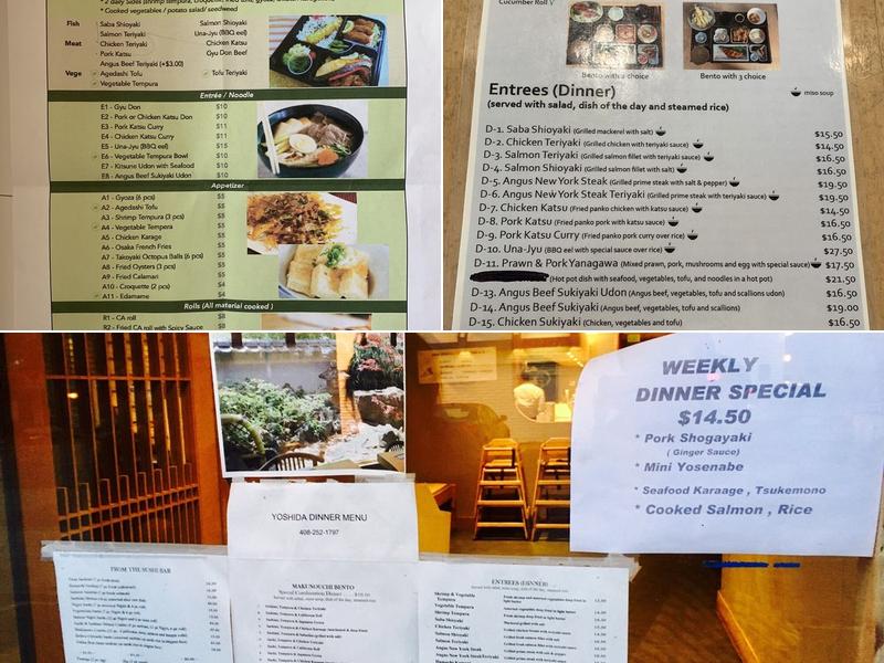 Yoshida Menu