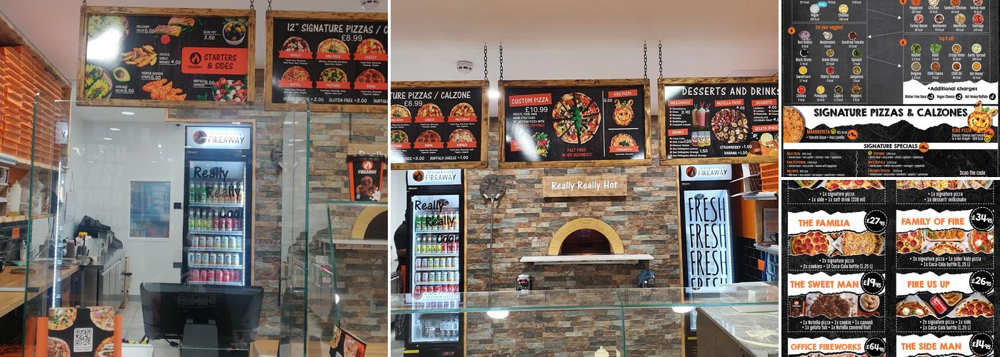 Fireaway Pizza Hemel Hempstead Menu
