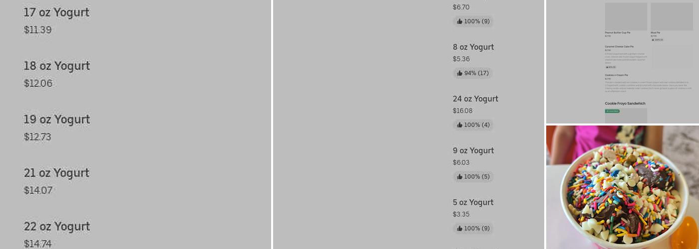 YoYogurt- Briargate Menu