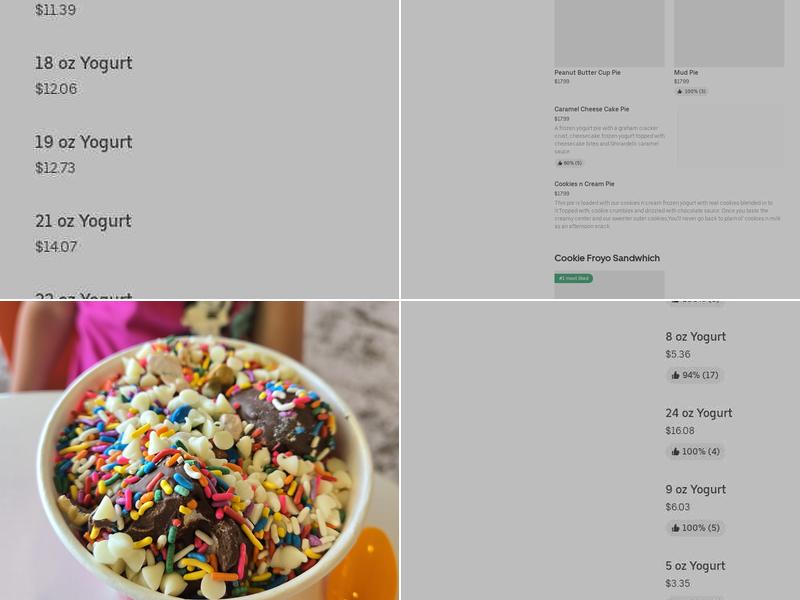 YoYogurt- Briargate Menu