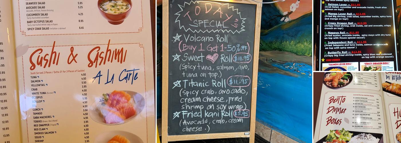 Yu-Mi Sushi Menu