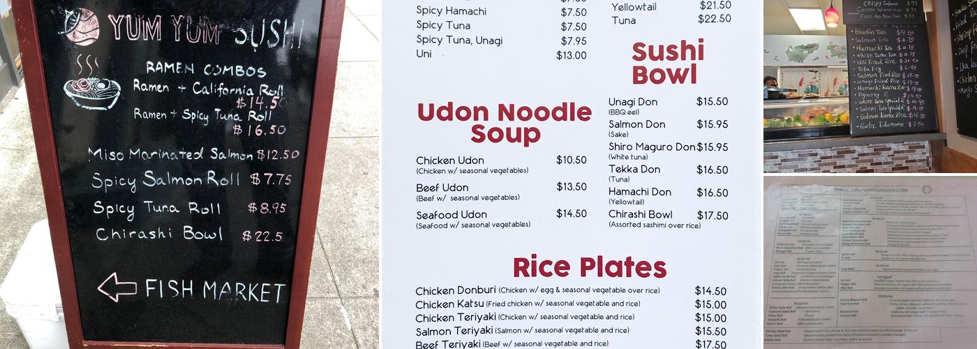 Yum Yum Sushi House Menu