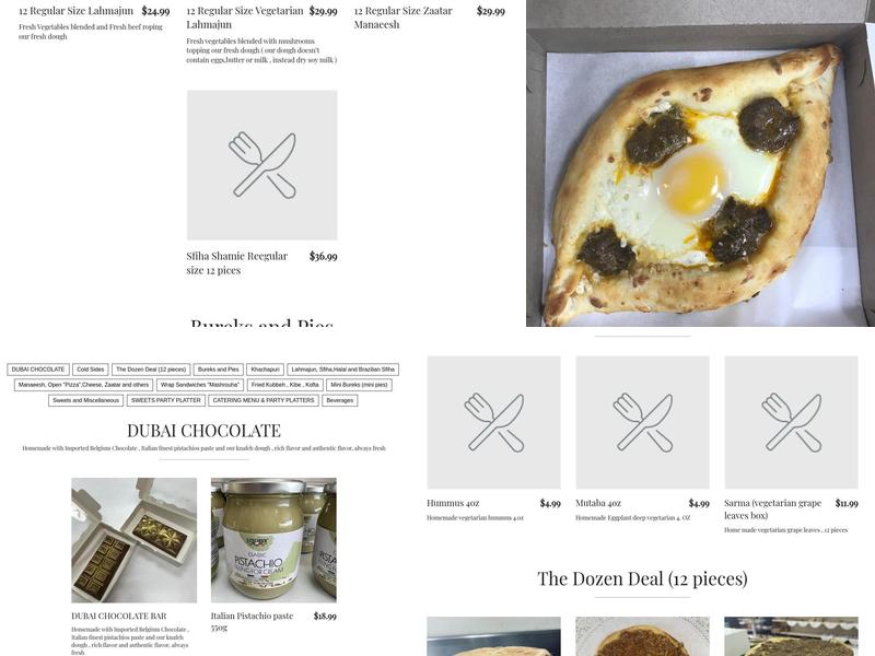 Zaatar Factory And Bakery Menu