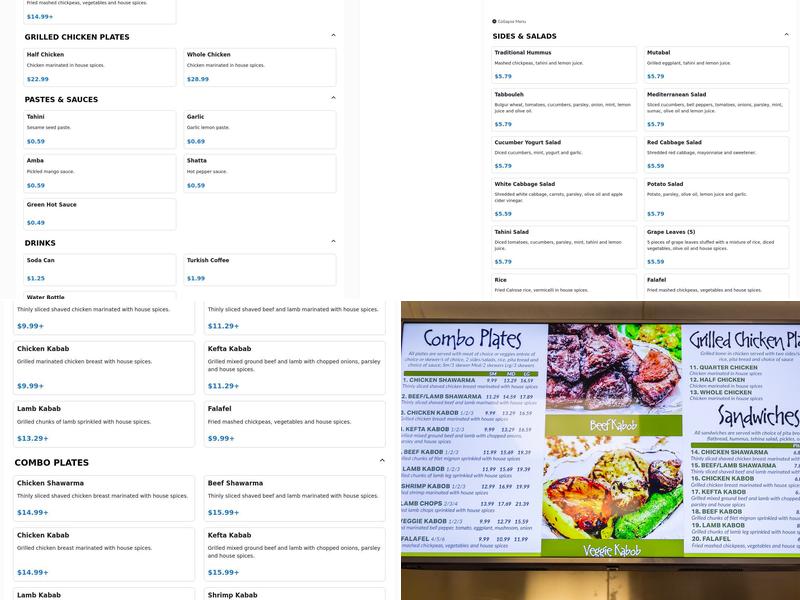 Zait Bistro Menu