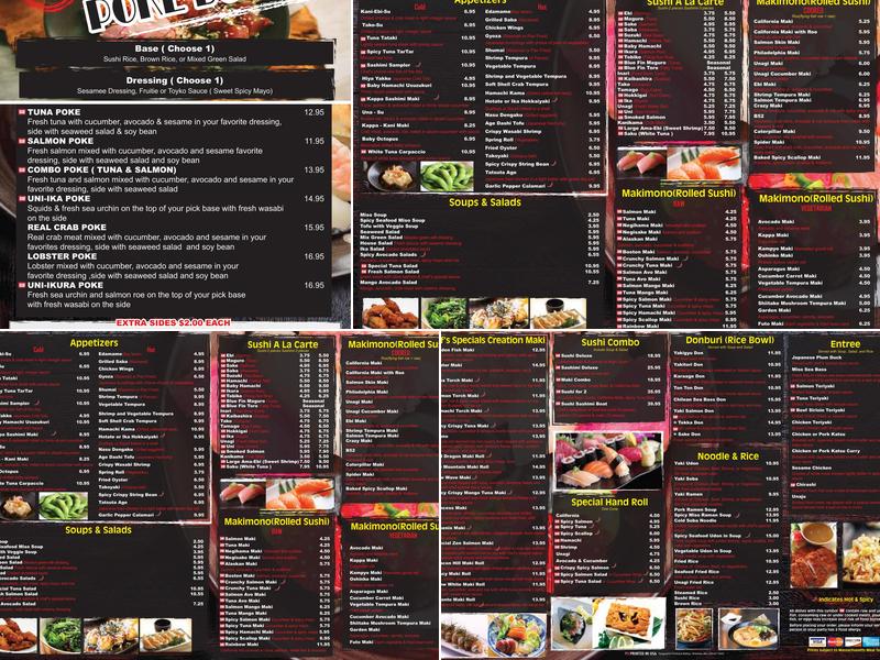 Zen Restaurant Menu