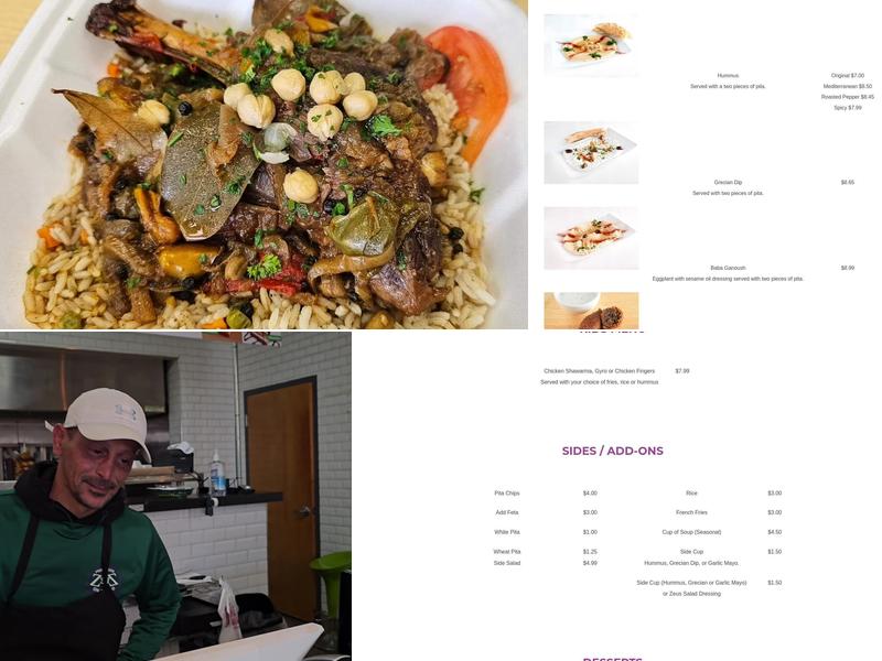 Zeus Mediterranean Kitchen Menu