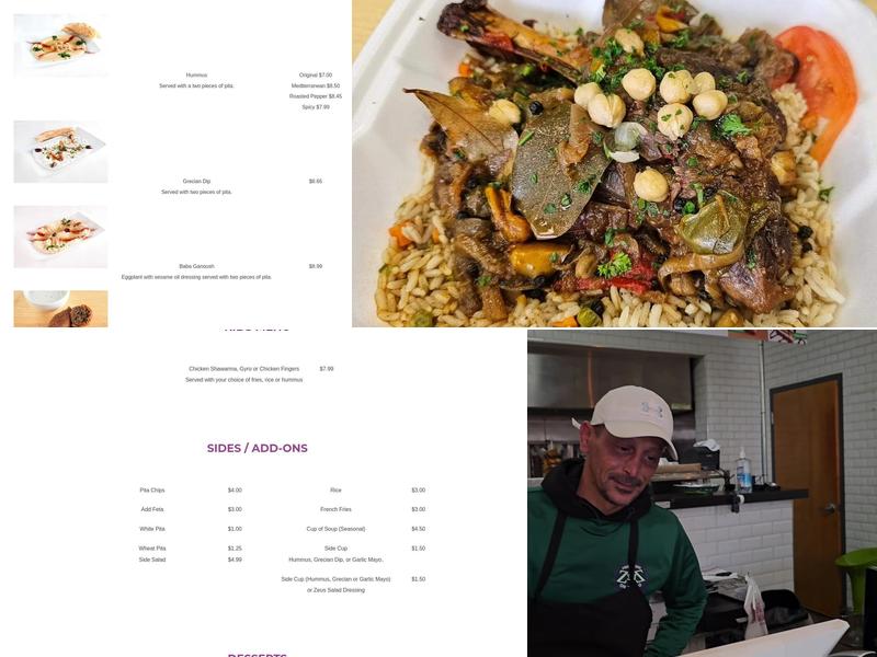 Zeus Mediterranean Kitchen Menu