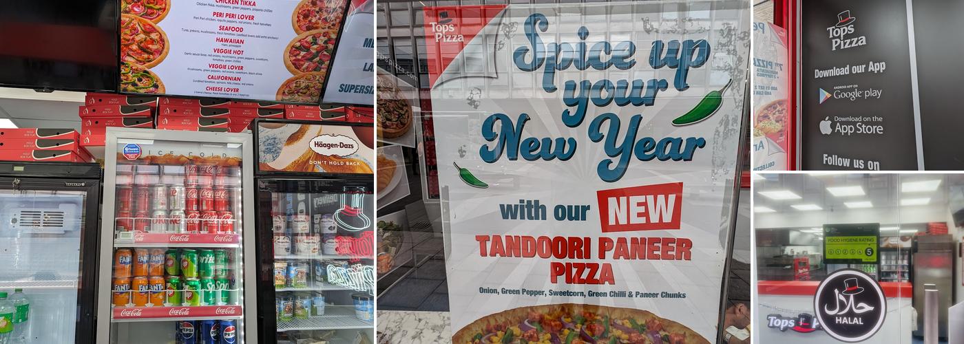 Tops Pizza Stevenage Menu