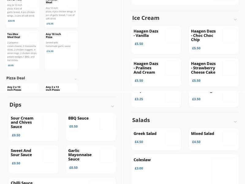 Farmhouse Pizza (Stevenage) Menu
