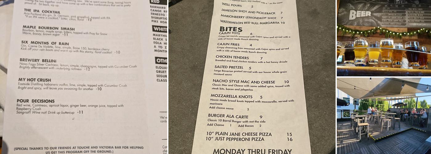 10 Barrel Brewing Portland Menu