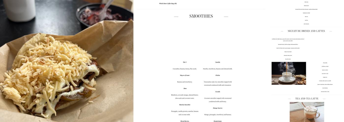 11 Degree North Menu