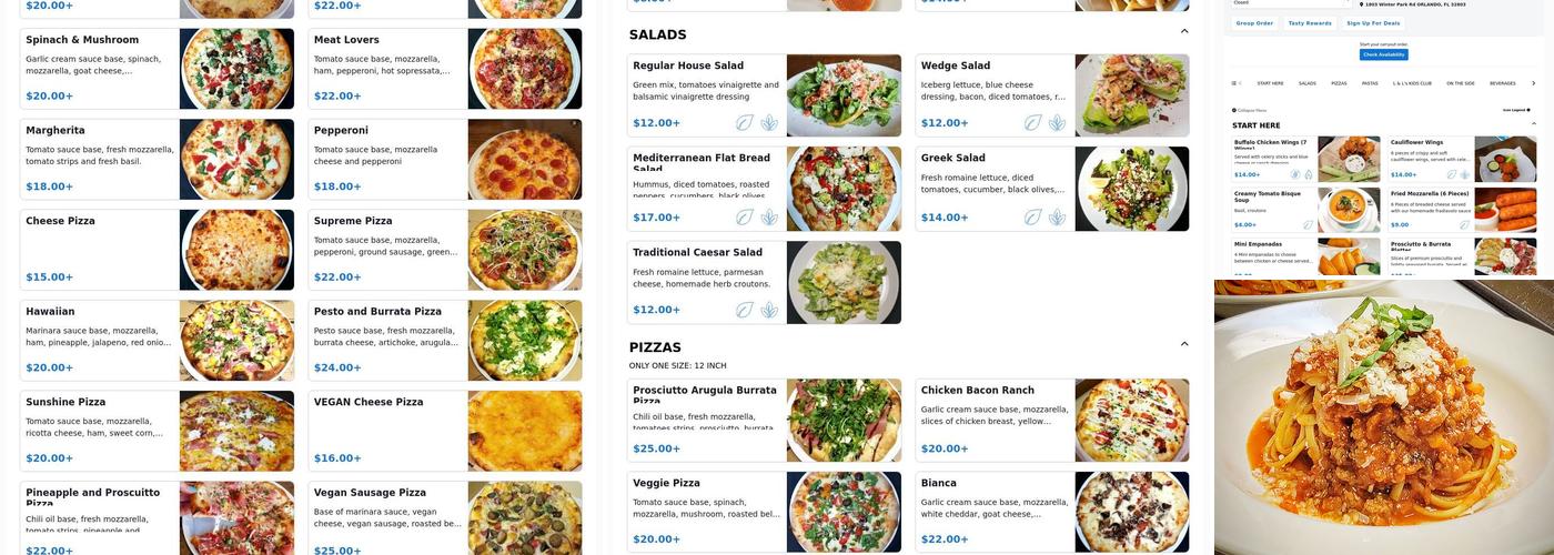 1803 Pizza / Kitchen Menu