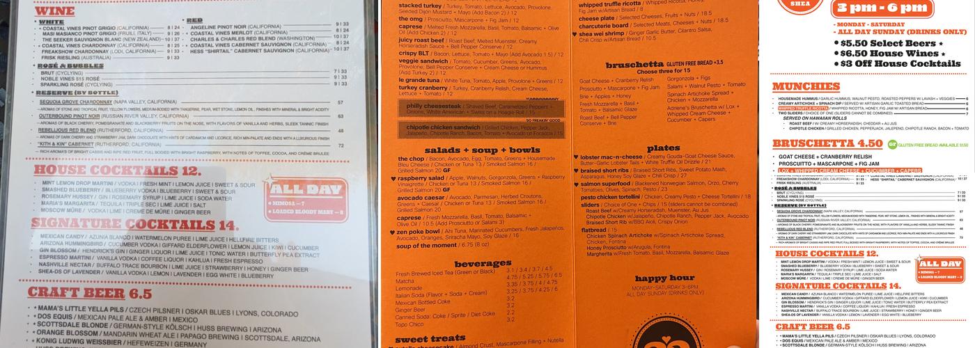 32 SHEA Menu