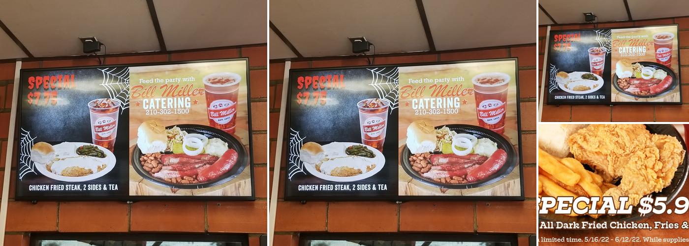 Bill Miller BBQ Menu