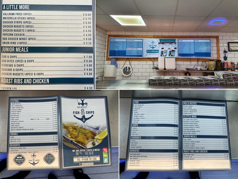 Sea Breeze Fish & Chips Menu