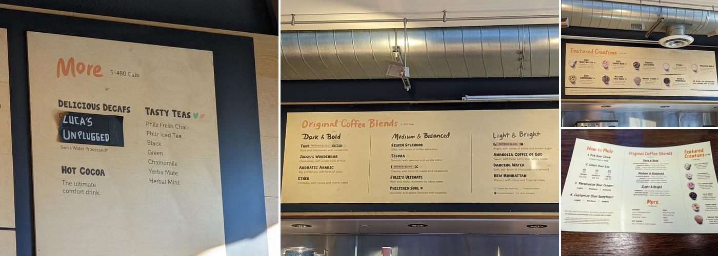 Philz Coffee Menu