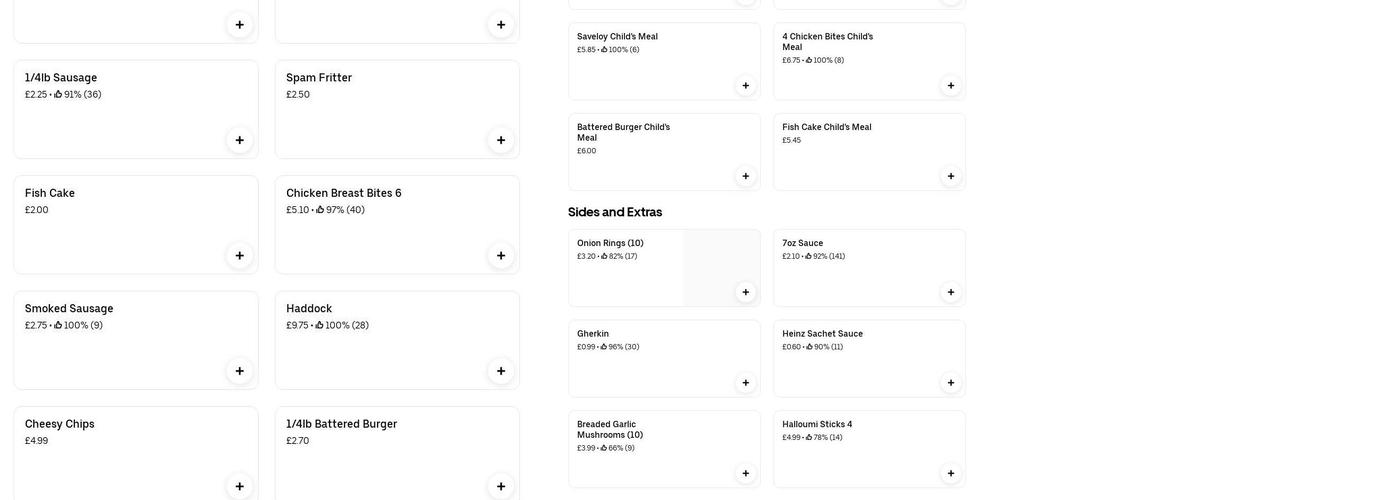 WJ Rowe Fish and Chips Menu