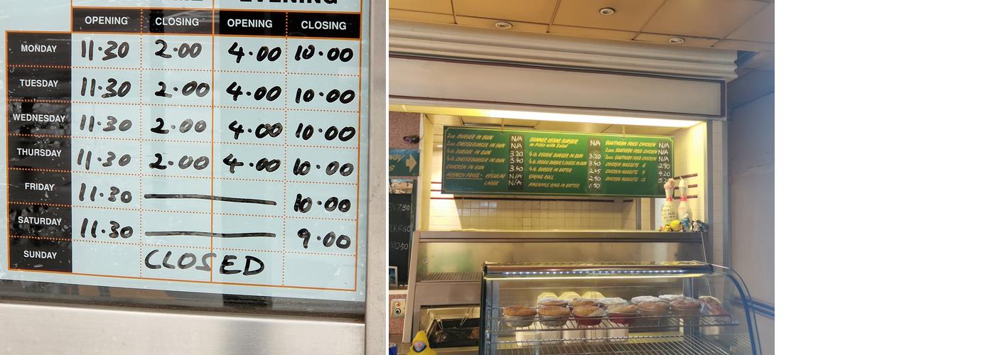 Poplars Fish Bar Menu