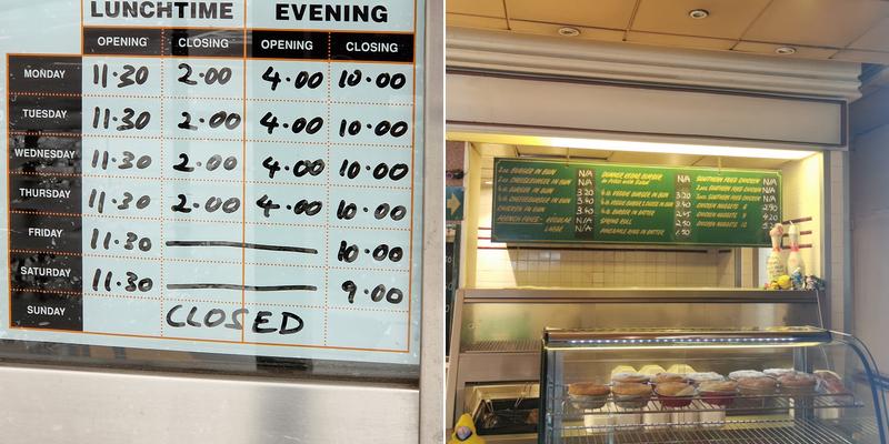 Poplars Fish Bar Menu