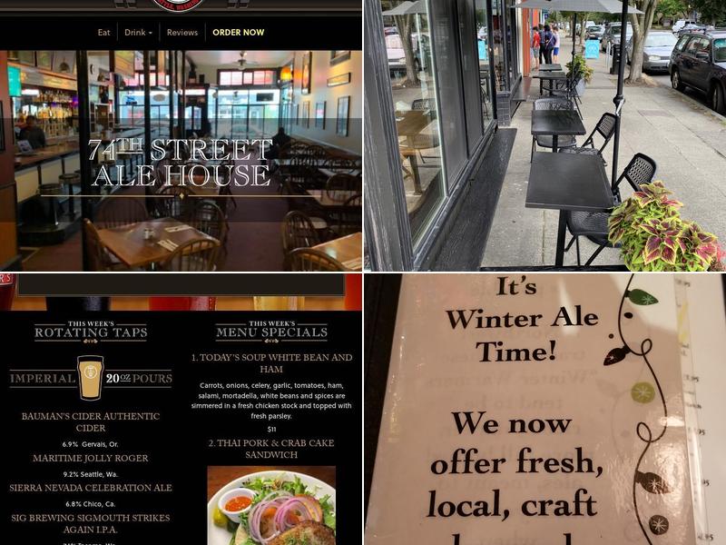 74th St Ale House Menu