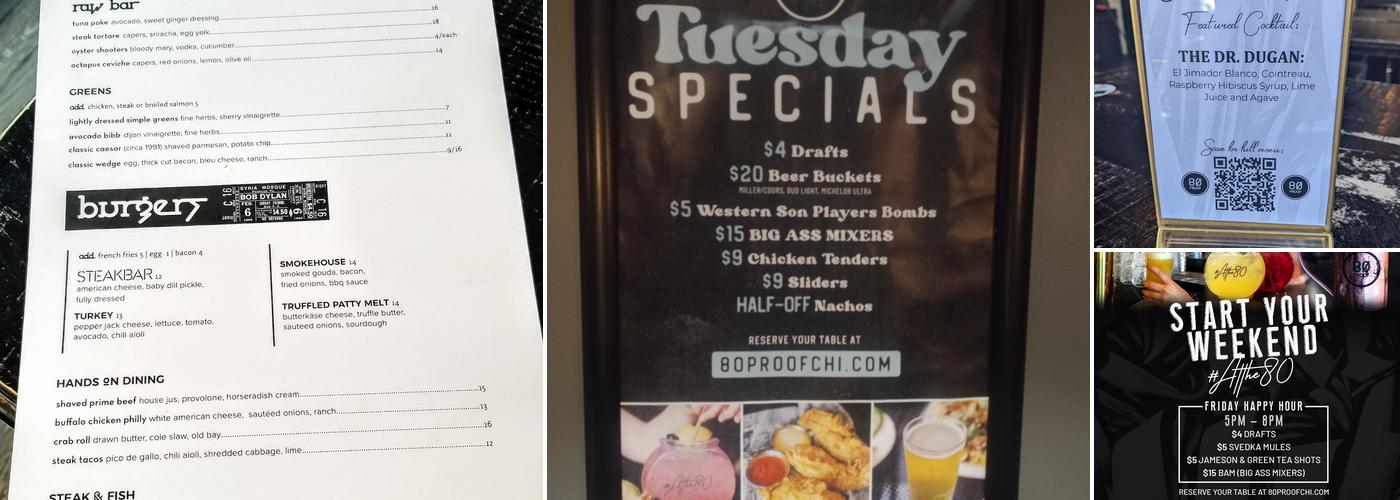 80 Proof Menu