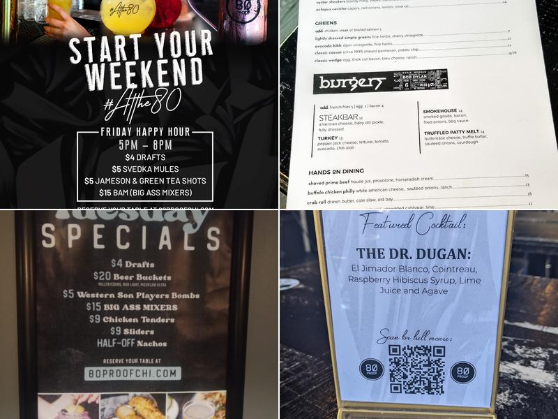 80 Proof Menu