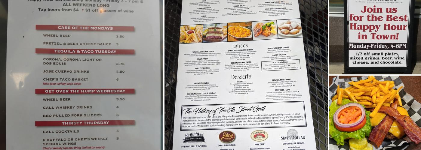 8th Street Grill Menu