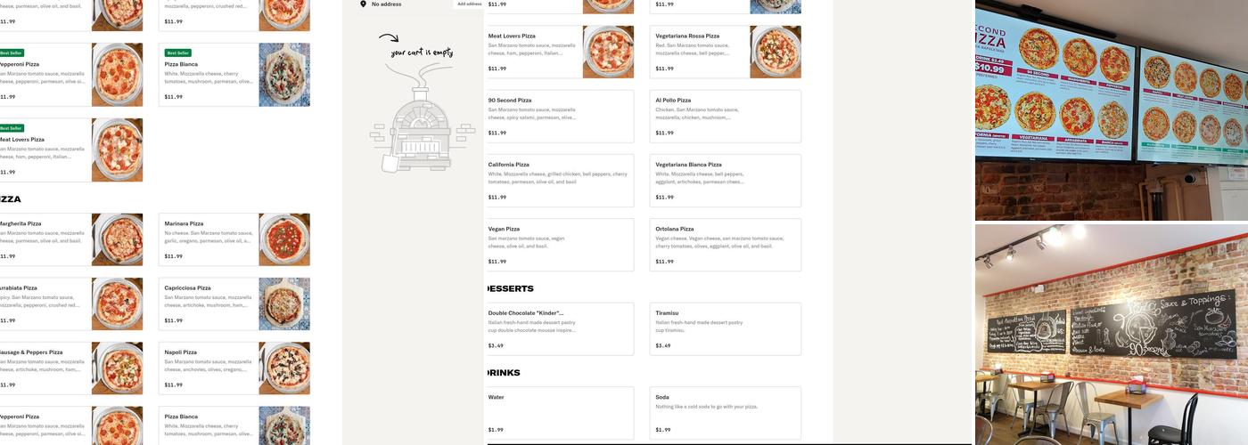 90 Second Pizza Menu