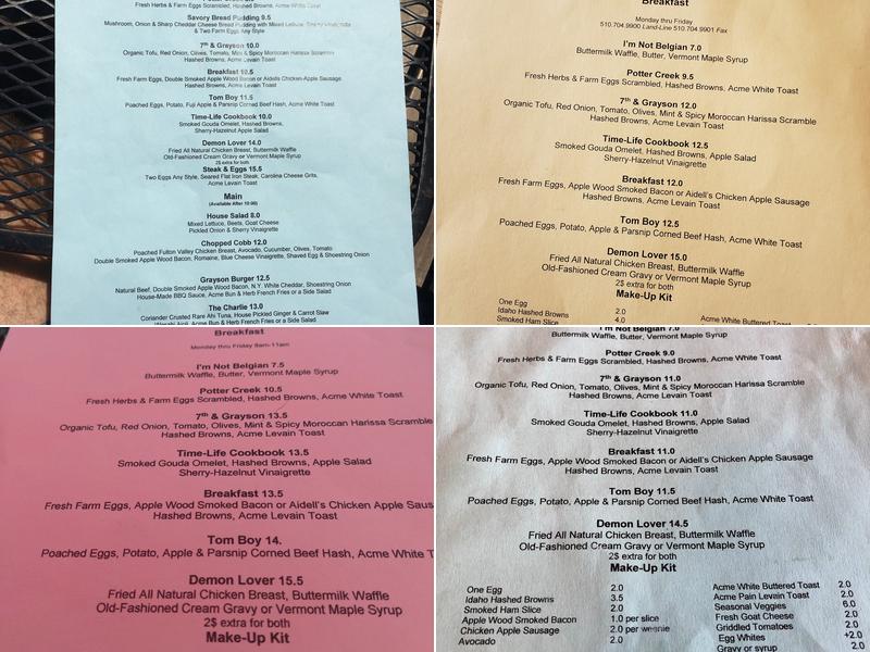 900 Grayson Menu
