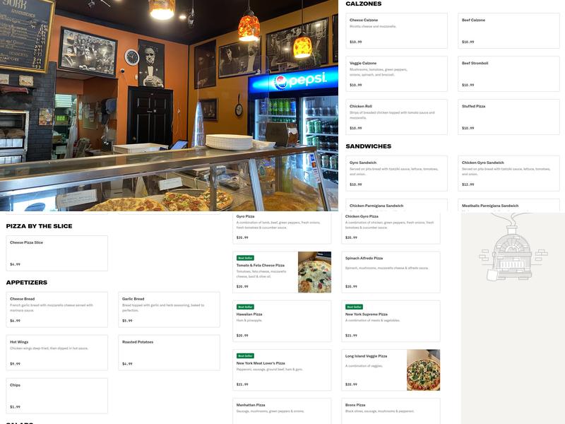 A Slice of New York Menu