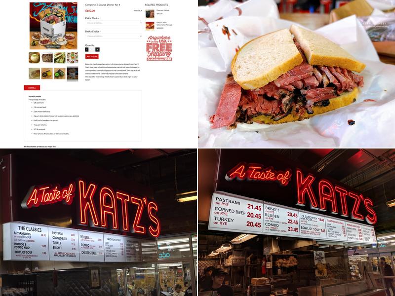 A Taste of Katz's Menu